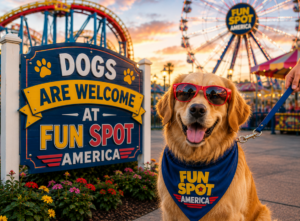 dogs at theme park