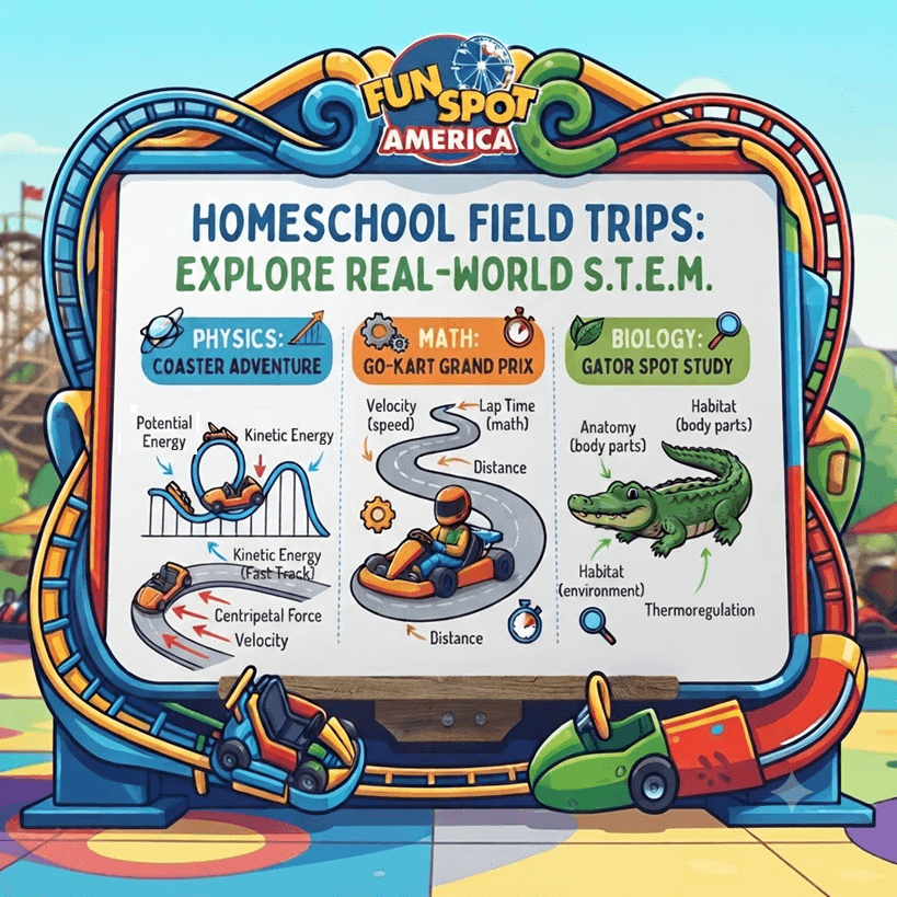 homeschool science field trips at fun spot